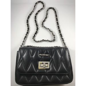 Valentino Black Quilted bag silver hardware